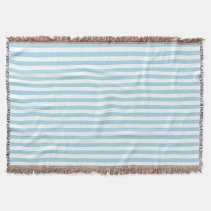 Photo Blue Stripes Throw Blanket