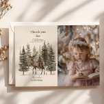 Photo Boho Winter Onederland Birthday Thank You Card<br><div class="desc">Express your gratitude in style with our "Photo Boho Winter Onederland" Birthday Thank You Card. This elegant card combines bohemian charm with winter wonderland beauty, providing a heartfelt way to thank your guests for celebrating your little one’s special milestone. Features: Personalised Photo Design: The thank you card features a chic...</div>