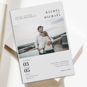 Photo Bold Minimal Trending Wedding Invitation