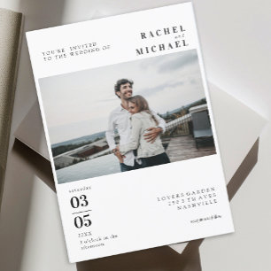 Photo Bold Minimal Trending Wedding Invitation