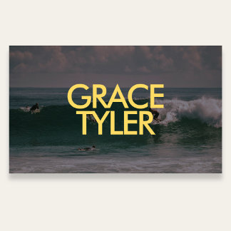 Photo Bold Modern QR Code White Business Card