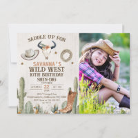 Photo Boot Wild West Western Birthday Invitation