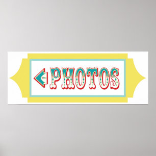 Photo Booth Arrow Sign Carnival Circus Birthday LT