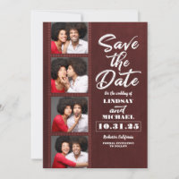 Photo Booth Bookmark Themed Fun Save the Date
