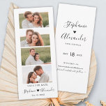 Photo Booth Bookmark Wedding Save the Date<br><div class="desc">Stylish Minimalist Photo Booth Bookmark Wedding Save the Date card. Feature elegant hand written typography name script with love heart between the names and 4 photo strip. These save the date photo strip bookmarks are a perfect way to announce your special day to all your friends and family.</div>