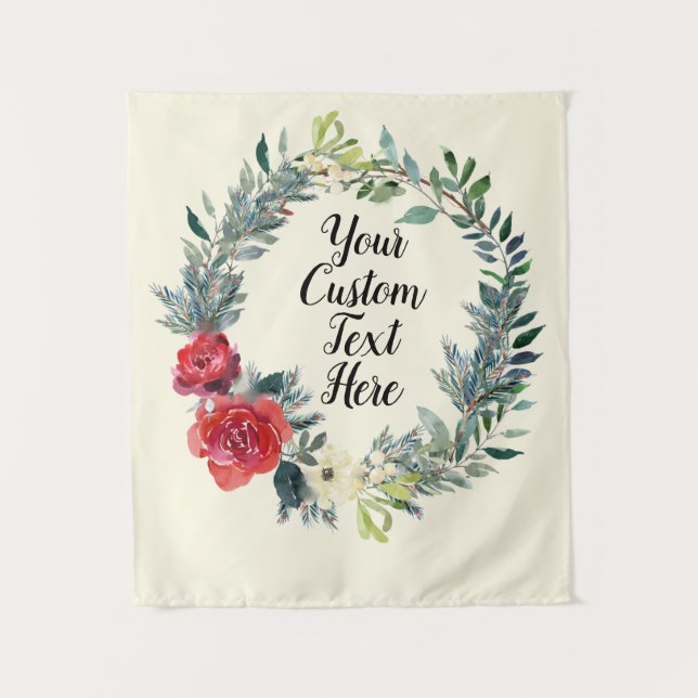 Photo Booth Decor, Christmas Wedding Back drop Tapestry (Front)