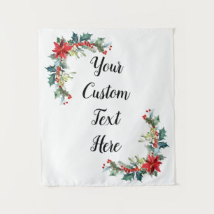 Photo Booth Decor, Holiday Wedding Back drop Tapestry