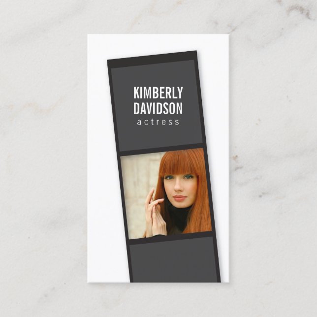 Photo Booth Film Strip for Actors, Models Business Card (Front)