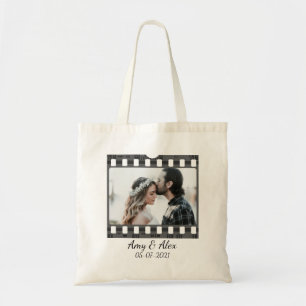 Photo booth film strip personalised photo template tote bag