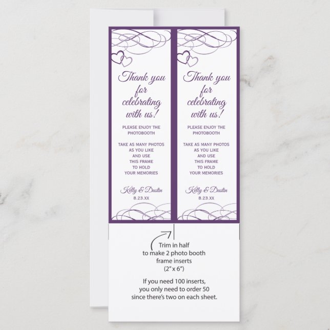 Photo Booth Frame Inserts | Beloved (Plum) (Front)