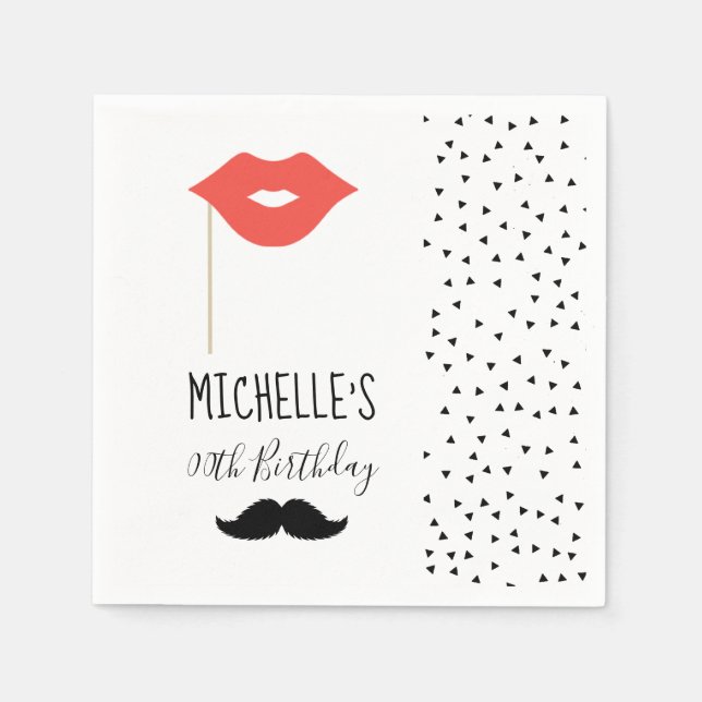 Photo Booth Party personalised Napkin (Front)