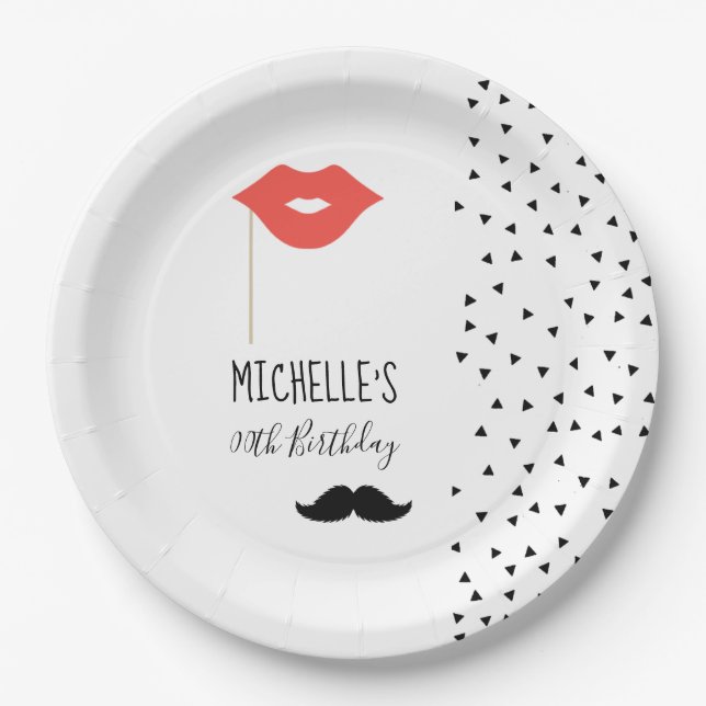 Photo Booth Party personalised Paper Plate (Front)