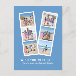 Photo Booth Personalised 6 Images and Text Postcard