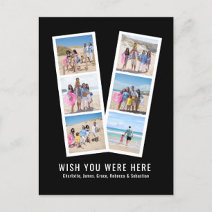 Photo Booth Personalised 6 Images and Text Postcard