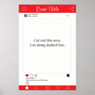 Photo Booth Prop Frame Poster Instagram Design