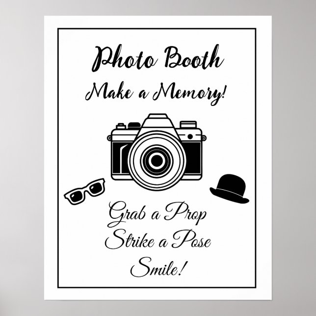 Photo Booth Sign for Wedding (Front)