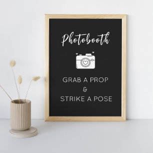 Photo Booth Sign Template for Wedding, Party