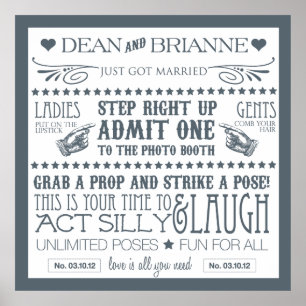 Photo Booth Signage (40x40) Poster