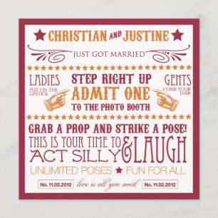 Photo Booth Signage Invitation