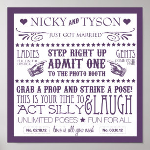 Photo Booth Signage Poster