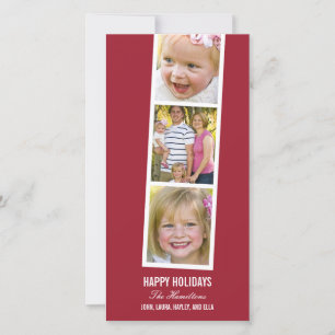Photo Booth Style Holiday Photo Card