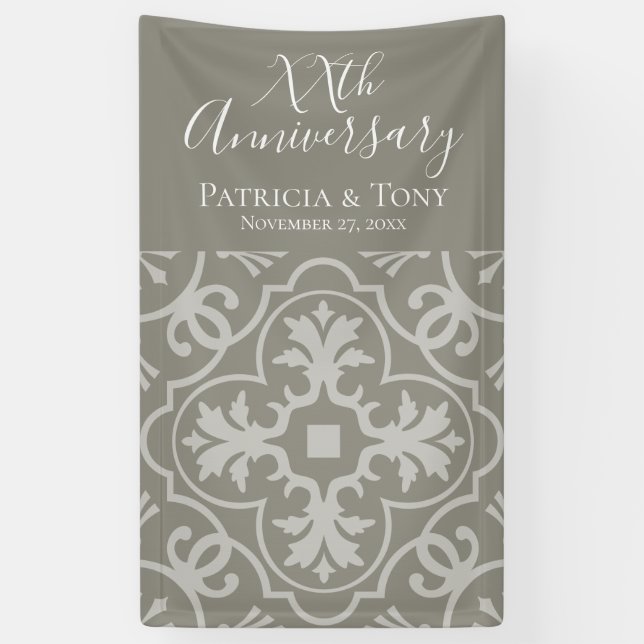 Photo Booth - Wedding Anniversary CAN EDIT COLOR Banner (Vertical)