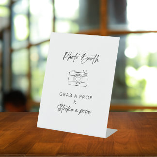 Photo Booth Wedding Engagement Party Tabletop Sign