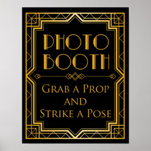 Photo Booth  Wedding Sign   Gatsby Art Deco