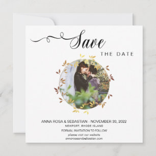 *~* PHOTO Botanical Boho Wedding Save The Date