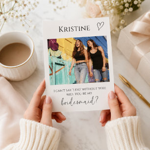 Photo Bridesmaid Proposal Card