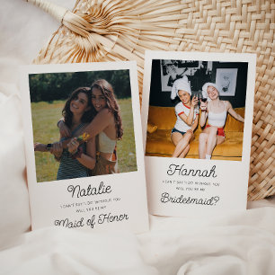 Photo Bridesmaid Proposal Folded Card