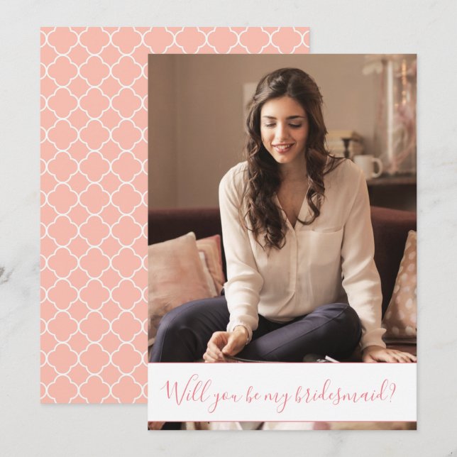Photo Bridesmaid Proposal Invitation (Front/Back)