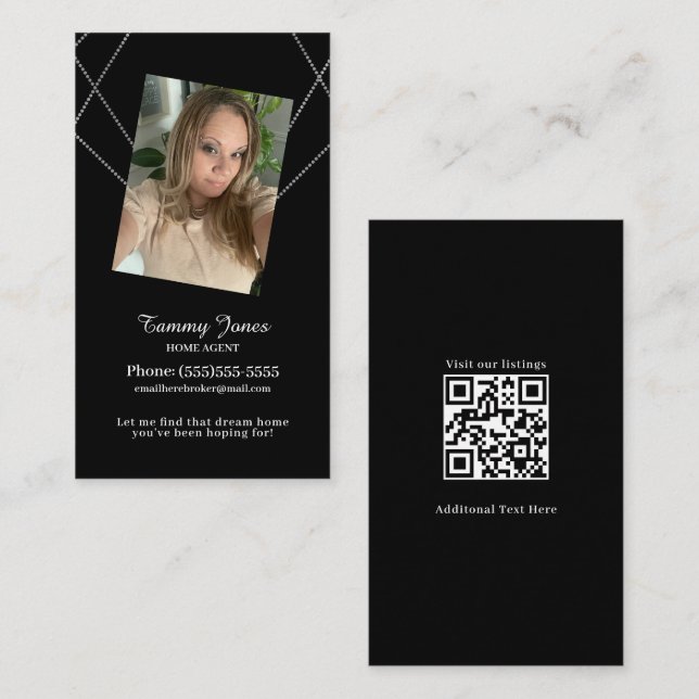 Photo Broker Home Agent Minimalist Business Card (Front/Back)