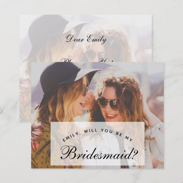 Photo Budget Bridesmaid Proposal  (Front/Back)