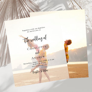 Photo budget wedding invitation