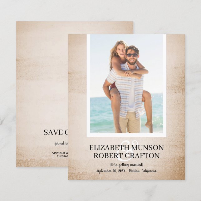 Photo Budget Wedding Save The Date (Front/Back)