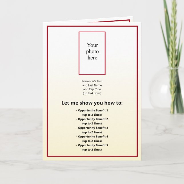 Photo Burgu./Gold Tint Gradi. Hybrid BOM Invitation (Front)