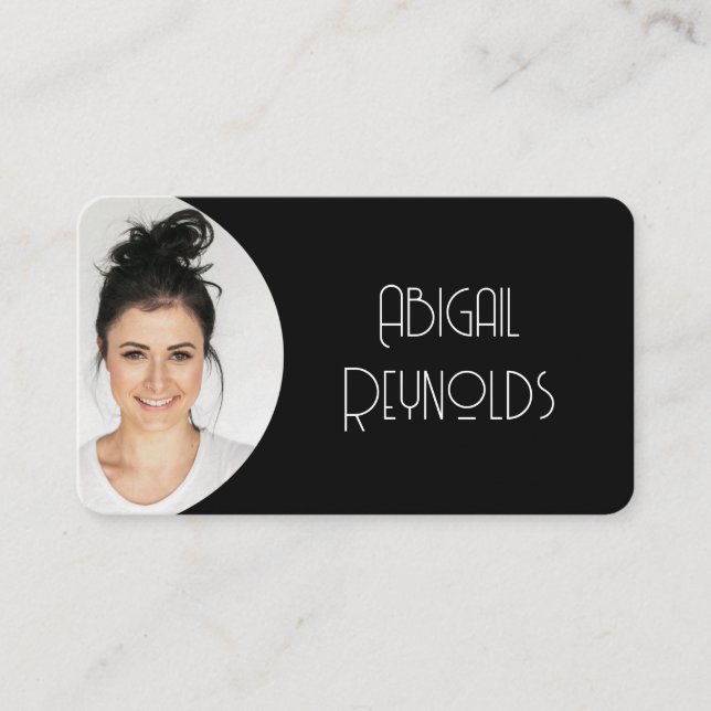 Photo Business Card Black Frame (Front)