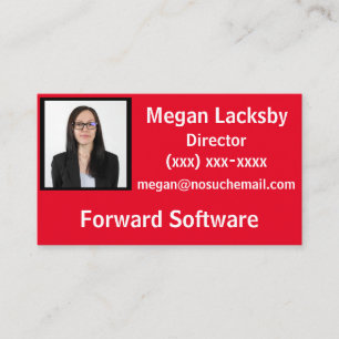 Photo Business Card for Matching Badge