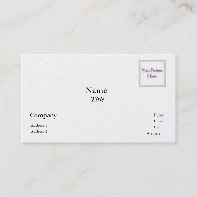 Photo Business Cards (Pearl Finish) (Front)