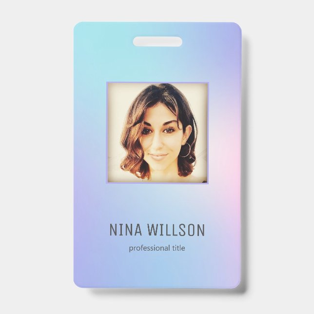 Photo Business ID Hologram Badge (Front)