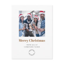 Photo Business Logo Gold Merry Christmas 