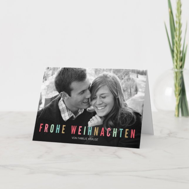 Photo by Weihnachtskarte | Bunte Weihnachten Holiday Card (Front)