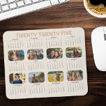 Photo Calendar 2025 Full Year Beige Mousepad<br><div class="desc">2025 Photo Calendar with 8 pictures. Neutral beige colour palette with full year calendar for Twenty Twenty Five. Please see my personalised calendars collection for more designs.</div>