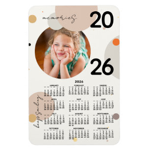 Photo Calendar 2026 Keep Smiling Flexible Magnet