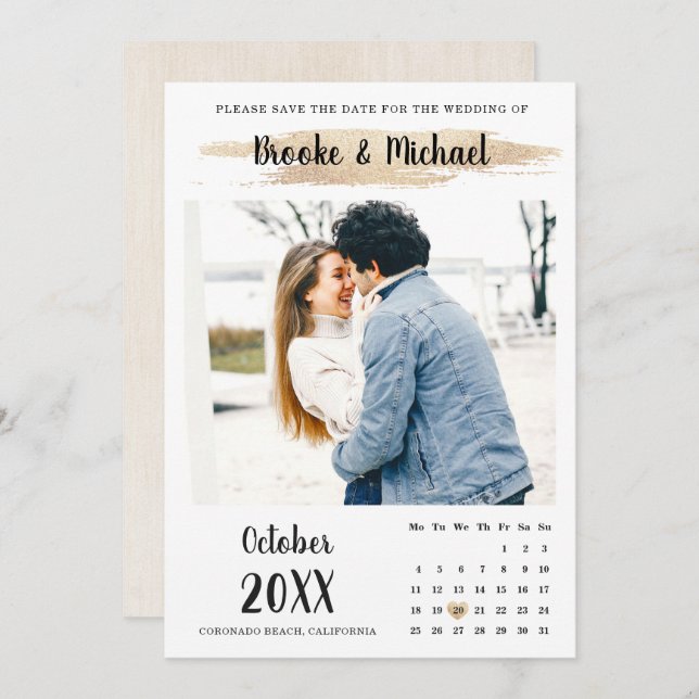 Photo Calendar Save the date card (Front/Back)