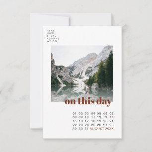 Photo & Calendar Simple Typography Save the Date