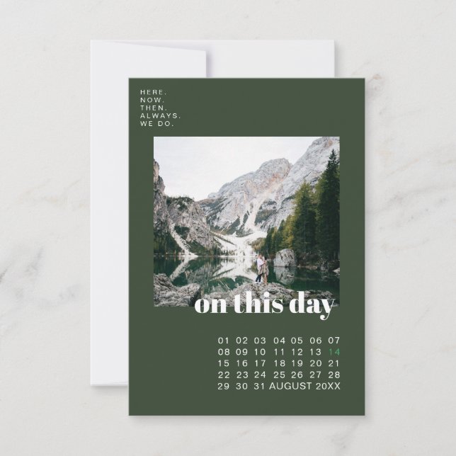 Photo & Calendar | Simple Typography Save the Date (Front)
