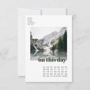 Photo & Calendar Simple Typography Save the Date