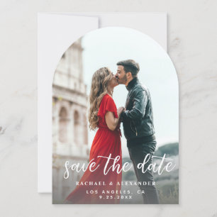 Photo & Calligraphy 2 Lighter Ver Save the Date Ar Invitation